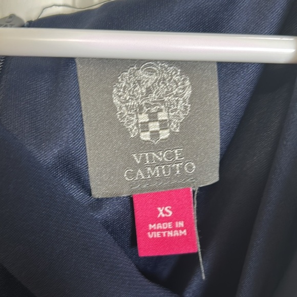 Vince Camuto blue Wide leg Cowl Neck romper size XS inseam 29” elastic waist NWT - Picture 4 of 9